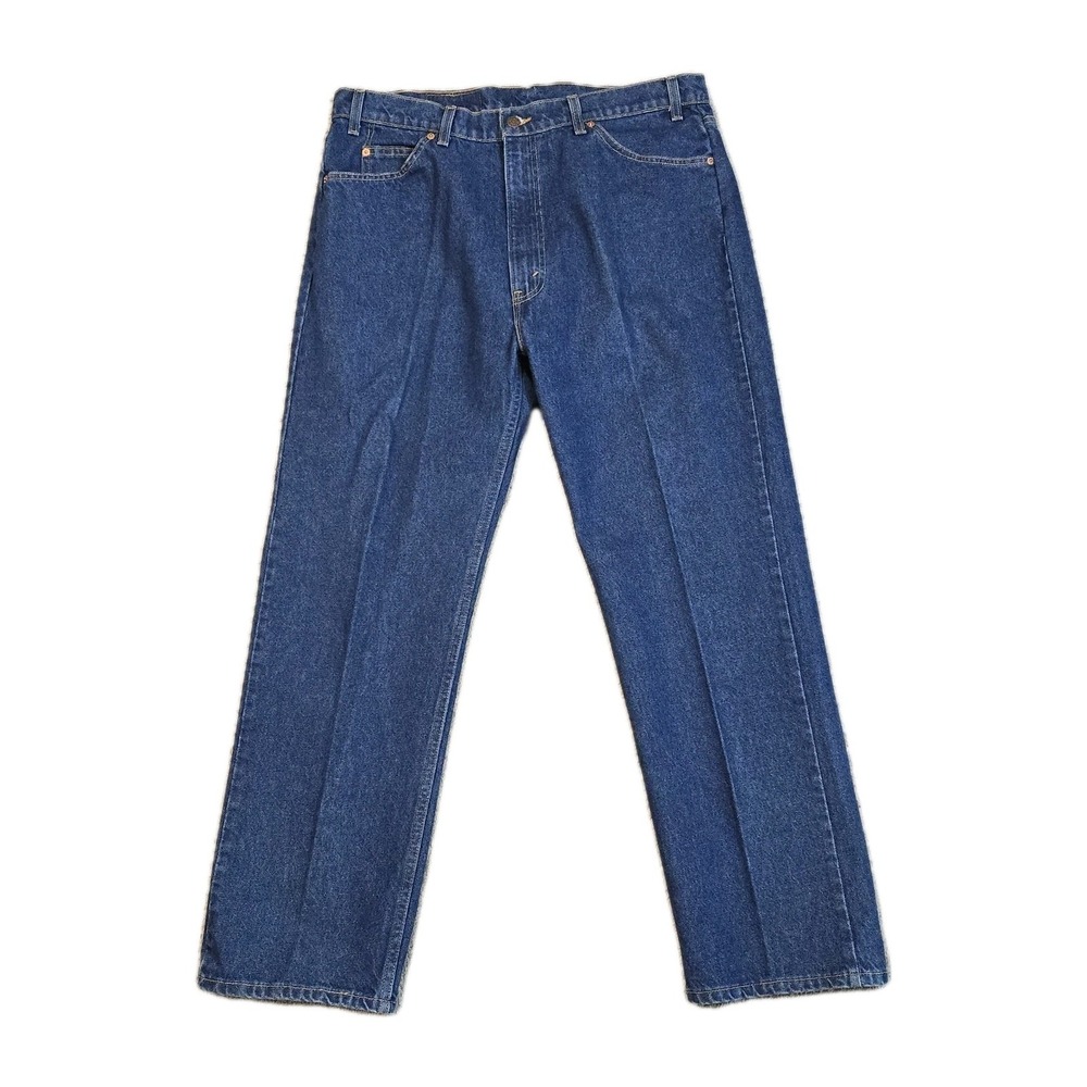 Vintage Levi's 505 Orange Tab Jeans USA Made 38x30 Dark Wash 1998